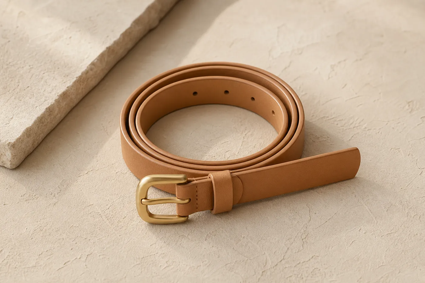 Slim Vegan Leather Belt No.18
