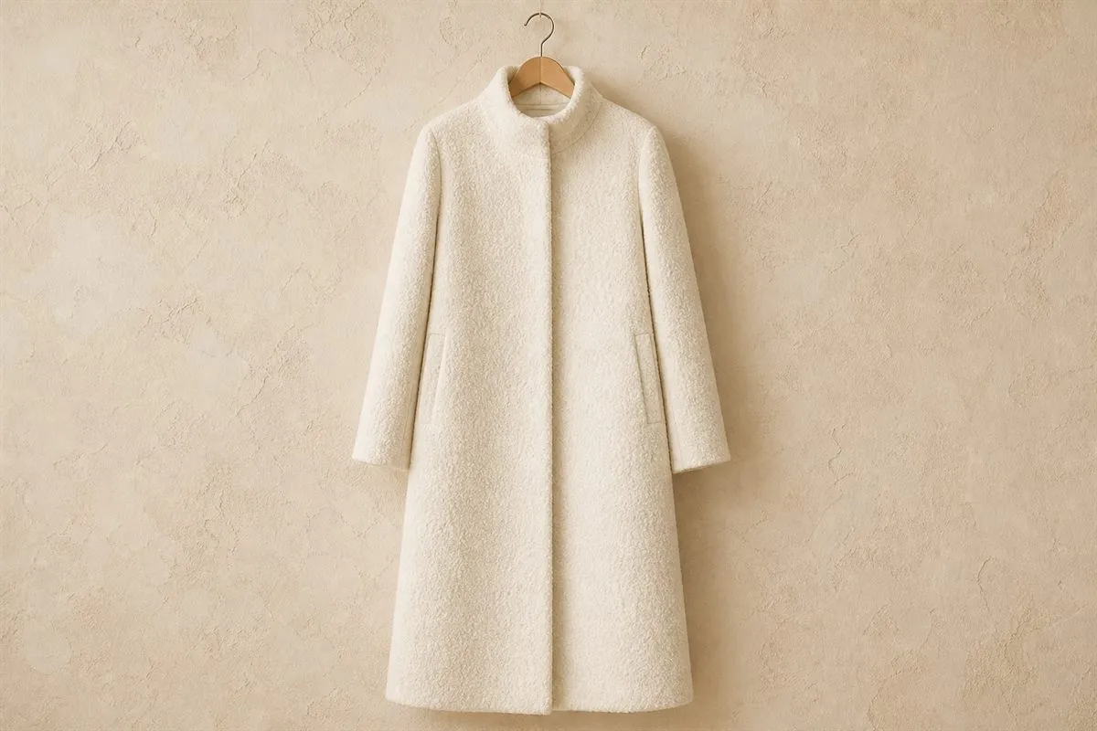 Manteau Long en Laine Bouclée No.18