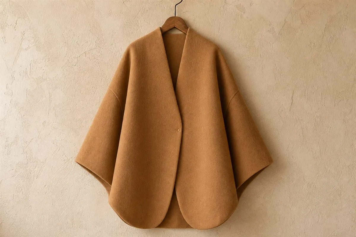 Manteau Cocoon en Cachemire Mélangé