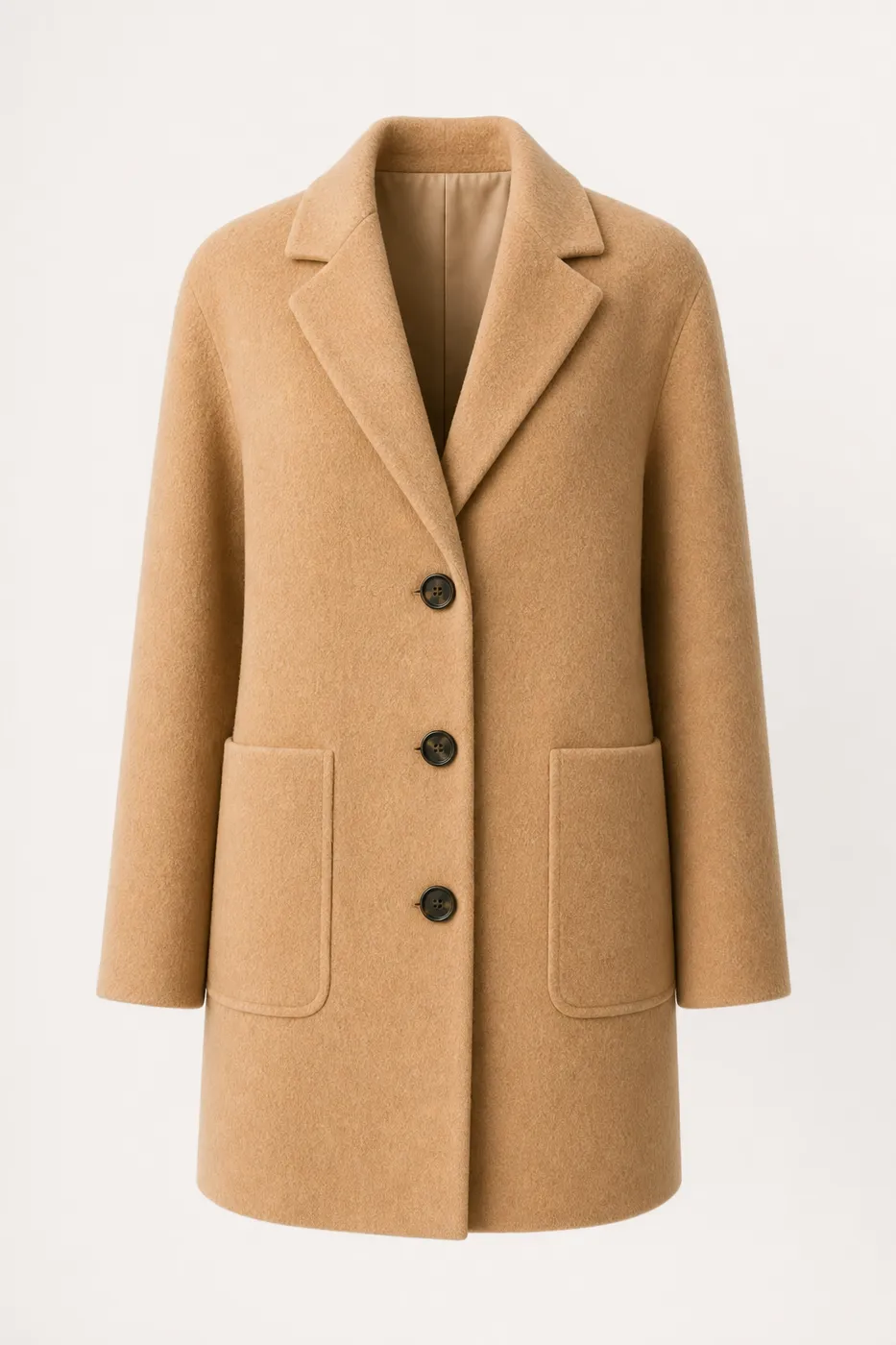 Short Wool and Cashmere Coat No.13