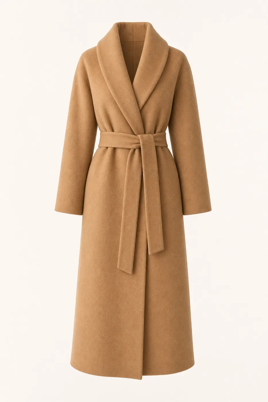 Long Robe Coat in Wool Cashmere Essential